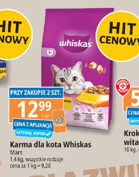 Karma dla kota z kurczakiem Whiskas promocja w Leclerc