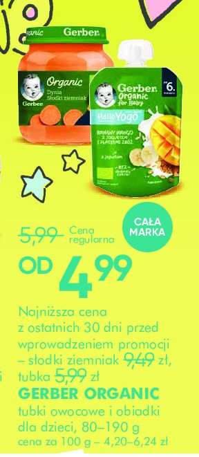 Obiadek dynia i słodkie ziemniaki Gerber organic promocja