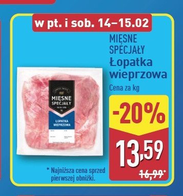 Łopatka wieprzowa Mięsne specjały zawsze świeże (aldi) promocja