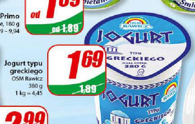 Jogurt typu greckiego Osm rawicz promocja