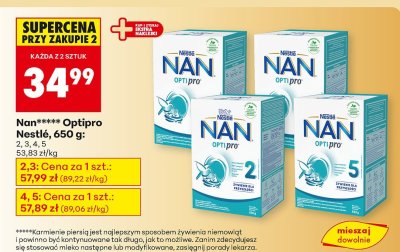 Mleko Nan Optipro Nestlé, 650 g: 5 promocja w Biedronka