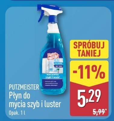 Środek czyszczący PUTZMEISTER Odkurzacz i Luster Płyn do mycia szyb i luster promocja w Aldi