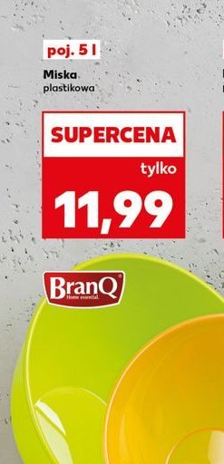 Miska 5 l Branq promocja w Kaufland
