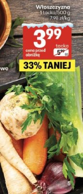 Włoszczyzna 1 tacka/500g promocja w Delikatesy Centrum