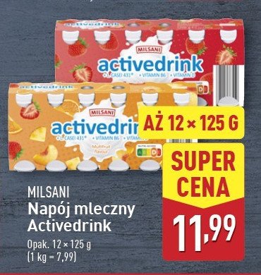 Napój wieloowocowy Milsani promocja w Aldi