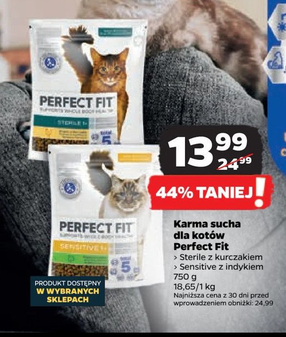 Karma dla kota pro sterile kurczak Perfect fit promocja w Netto