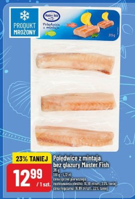 Polędwice z mintaja bez glazury Master Fish promocja w POLOmarket