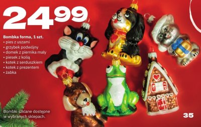 Bombka forma kotek z prezentem promocja w Twój Market