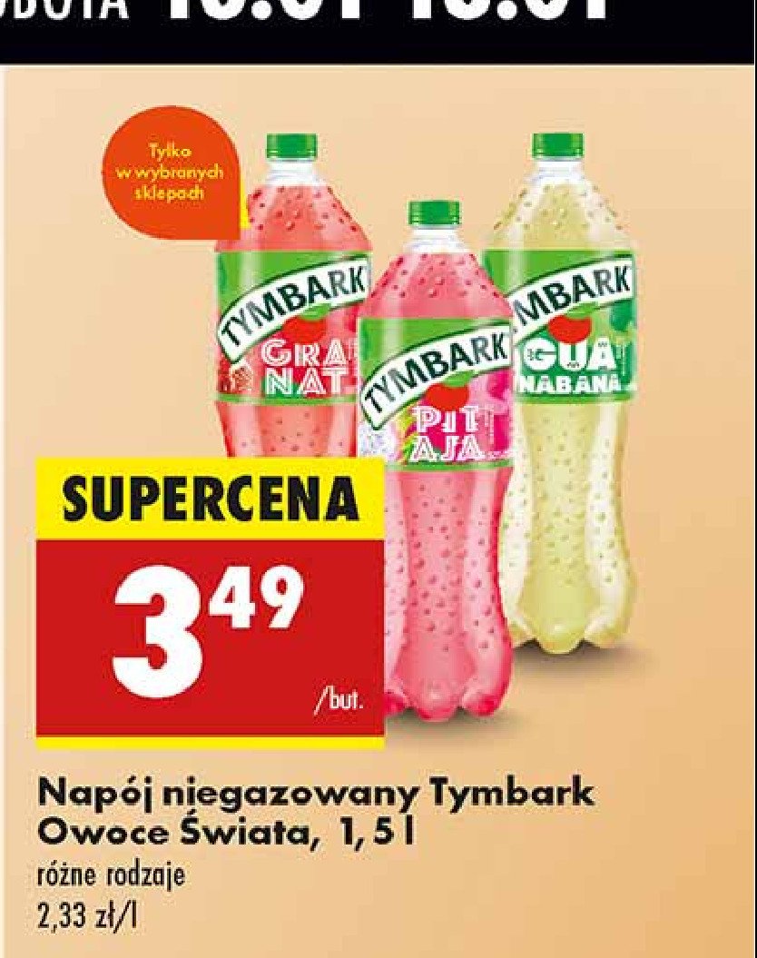 Napój granat Tymbark owoce świata promocja