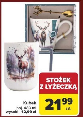 Kubek z łyżeczką poj. 480 ml wysoki - 12,99 zł promocja w Carrefour