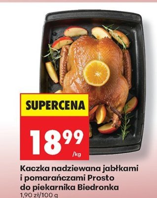 Kaczka nadziewana jabłkami i pomarańczami Prosto do piekarnika Biedronka promocja w Biedronka