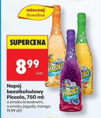 Napój bezalkoholowy Piccolo, 750 ml o smaku brzoskwini promocja w Biedronka
