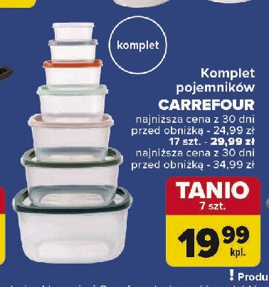 Komplet pojemników Carrefour promocja