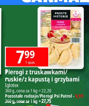 Pierogi z truskawkami Iglotex proste historie promocja