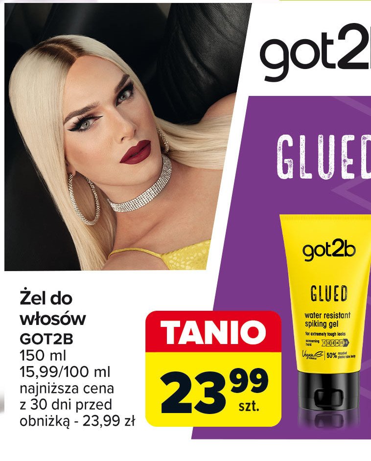 Żel do włosów GOT2B ULTRA GLUED promocja