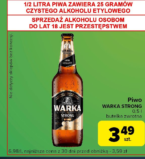 Piwo Warka Strong promocja w Globi