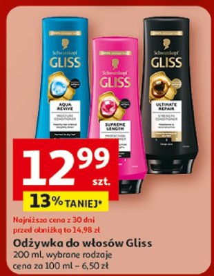Odżywka do włosów Gliss 200 ml, wybrane rodzaje promocja w Auchan