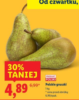 Gruszki polskie promocja w Lidl