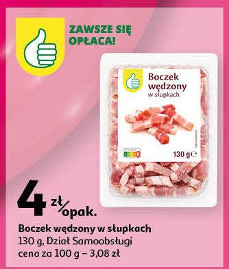 Boczek w słupkach Podniesiony kciuk promocja