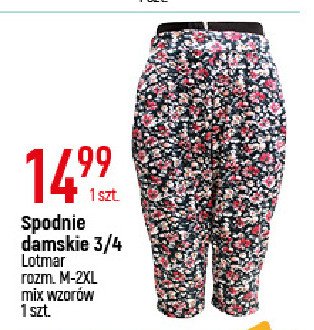 Spodnie damskie 3/4 m-2xl Lotmar promocja