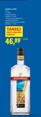 Wódka Stumbras promocja w Lidl