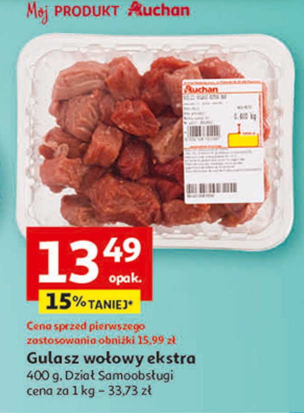 Gulasz wołowy Auchan promocja