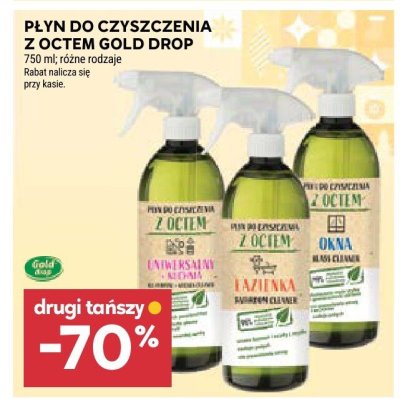Płyn do czyszczenia z octem Gold Drop promocja w Stokrotka