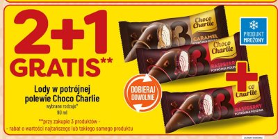 Lody w potrójnej polewie, wybrane rodzaje 2+1 GRATIS promocja w POLOmarket