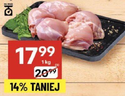 Mięso z nogi kurczaka bez kości, bez skóry 1 kg promocja w Delikatesy Centrum