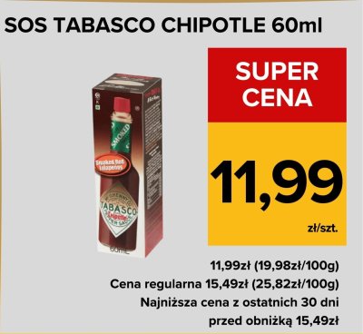 Sos Tabasco Chipotle 60ml promocja w Supeco