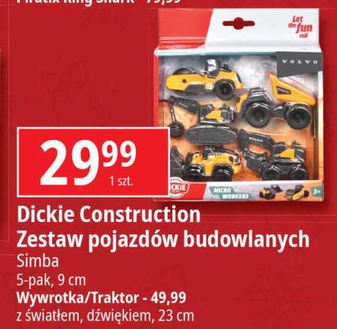 Zestaw pojazdów budowlanych Dickie toys promocja