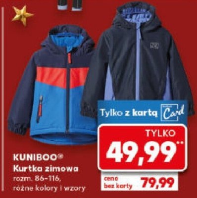 Kurtka zimowa rozm. 86-116, różne kolory i wzory KUNIBOO promocja w Kaufland