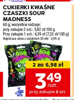 Cukierki kwaśne czaszki Chupa chups sour madness promocja