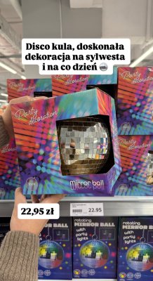 Disco kula Mirror Ball Party decoration 20cm promocja w Action