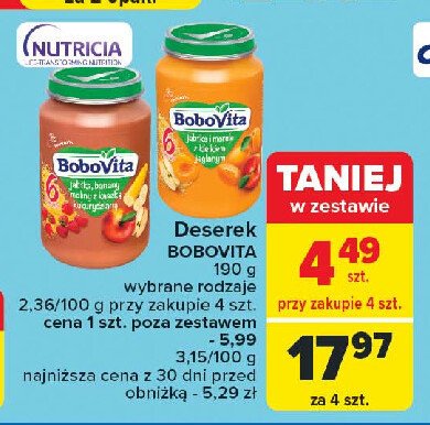 Jabłka i morele z kleikiem jaglanym Bobovita promocja