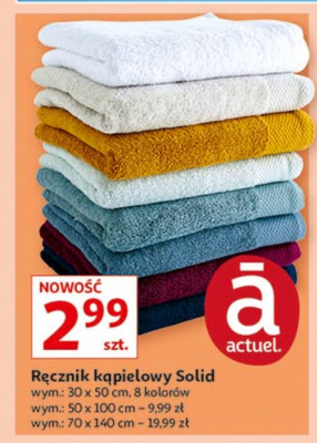 Ręcznik kąpielowy solid 30 x 50 cm Actuel promocja