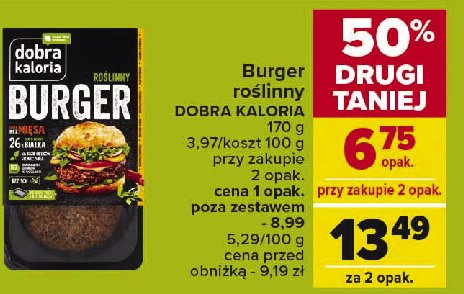 Burger roślinny Dobra kaloria promocja