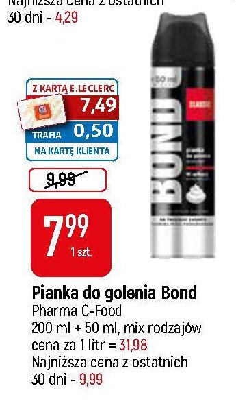 Pianka do golenia Bond classic promocja w Selgros
