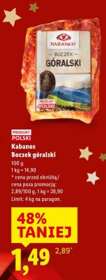 Boczek góralski 100g promocja w Lidl