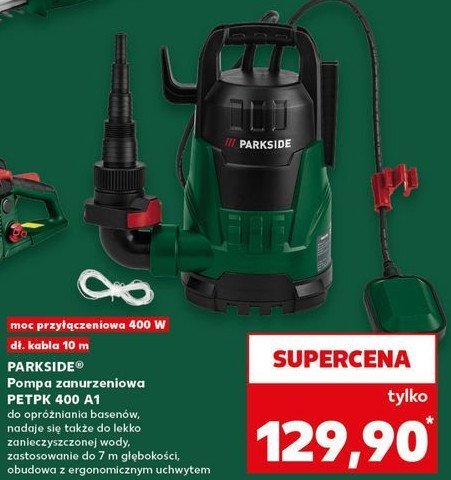 Pompa zanurzeniowa do wody czystej 400 w Parkside promocja w Kaufland