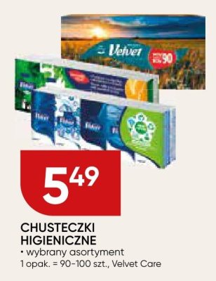 Chusteczki higieniczne Velvet Care promocja w Chata Polska