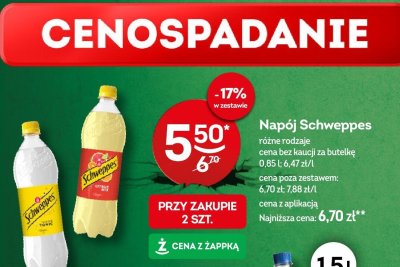 Napój Schweppes różne rodzaje promocja w Żabka