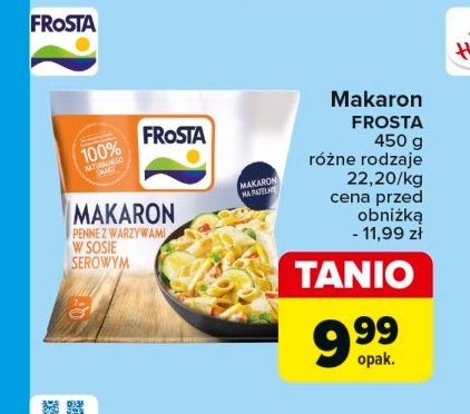 Makaron penne z warzywami w sosie serowym Frosta promocja