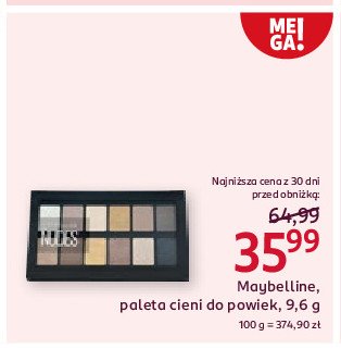 Paleta cieni MAYBELLINE NUDES promocja