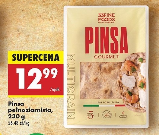 Pinsa pełnoziarnista 33 fine foods promocja