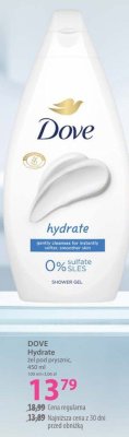 Żel pod prysznic DOVE hydrate promocja w Hebe