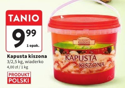 Kapusta kiszona wiadeko Intermarche promocja w Intermarche