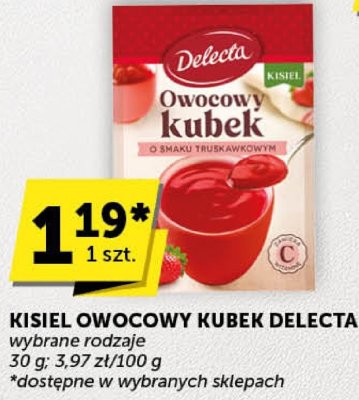 Kisiel owocowy kubek Delecta wybrane rodzaje promocja w Euro Sklep