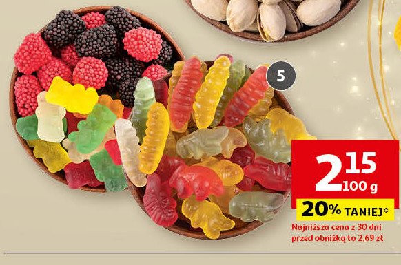 Żelki dźdźownice promocja w Auchan