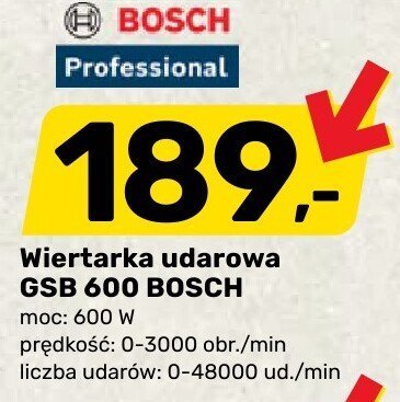 Wiertarka udarowa GSB 600 BOSCH promocja w Bricomarche